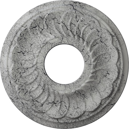 Ekena Millwork Blackthorn Medallion (Canopies up to 4 7/8"), 11 3/4"OD x 3 5/8"ID x 1"P, Ultra Pure White Crackle CM11BLUWC